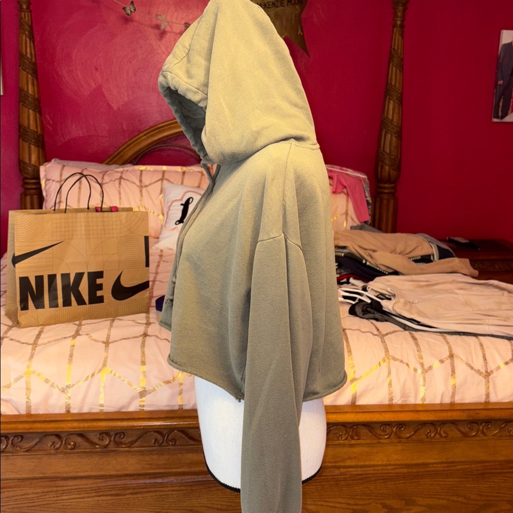 Me to We Olive Hoodie - Picture 2 of 4